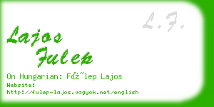 lajos fulep business card